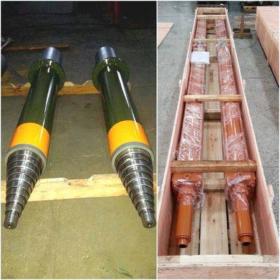 Einwirkender Hochleistungs-Drei-Stufen-Hydraulikzylinder 32 MPa Prüfdruck