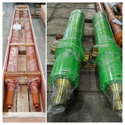 32 MPa Prüfdruck Schwerlast 3-Stufen-Hydraulikzylinder mit maximalem Bohrdurchmesser von 865 mm in der Stahlfabrik